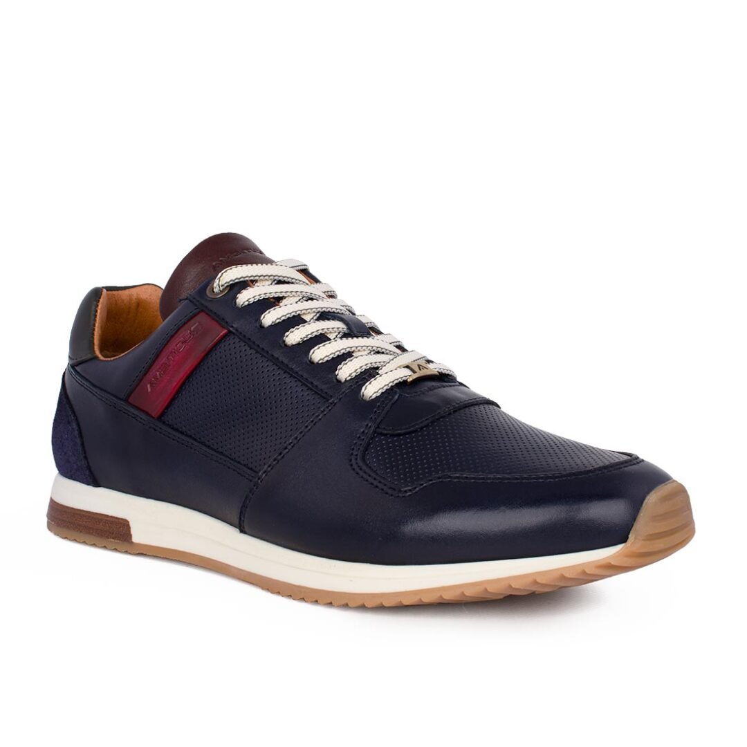 AMBITIOUS ΑΝΔΡΙΚΑ ΔΕΡΜΑΤΙΝΑ SNEAKERS SLOW 11240-6810AM NAVY - Image 2