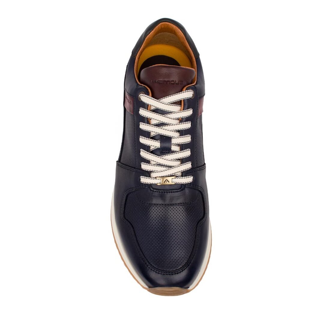 AMBITIOUS ΑΝΔΡΙΚΑ ΔΕΡΜΑΤΙΝΑ SNEAKERS SLOW 11240-6810AM NAVY - Image 5
