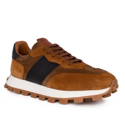 PERLAMODA ΑΝΔΡΙΚΑ ΔΕΡΜΑΤΙΝΑ SNEAKERS 7200209 COGNAC - Image 2