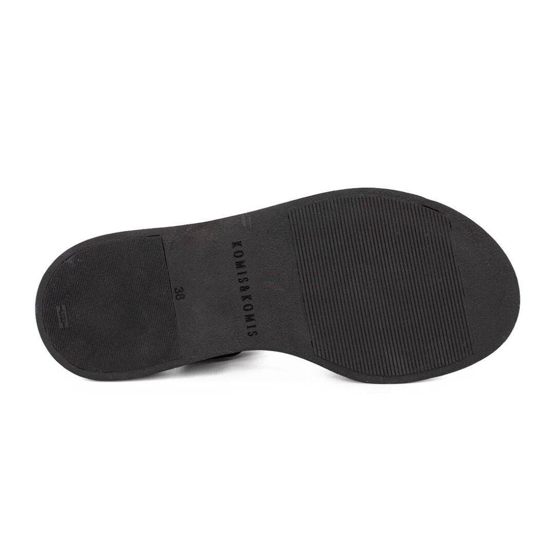 KOMIS & KOMIS ΓΥΝΑΙΚΕΙΑ ΔΕΡΜΑΤΙΝΑ FLATFORM ΠΕΔΙΛΑ B38 ΜΑΥΡΑ - Image 4