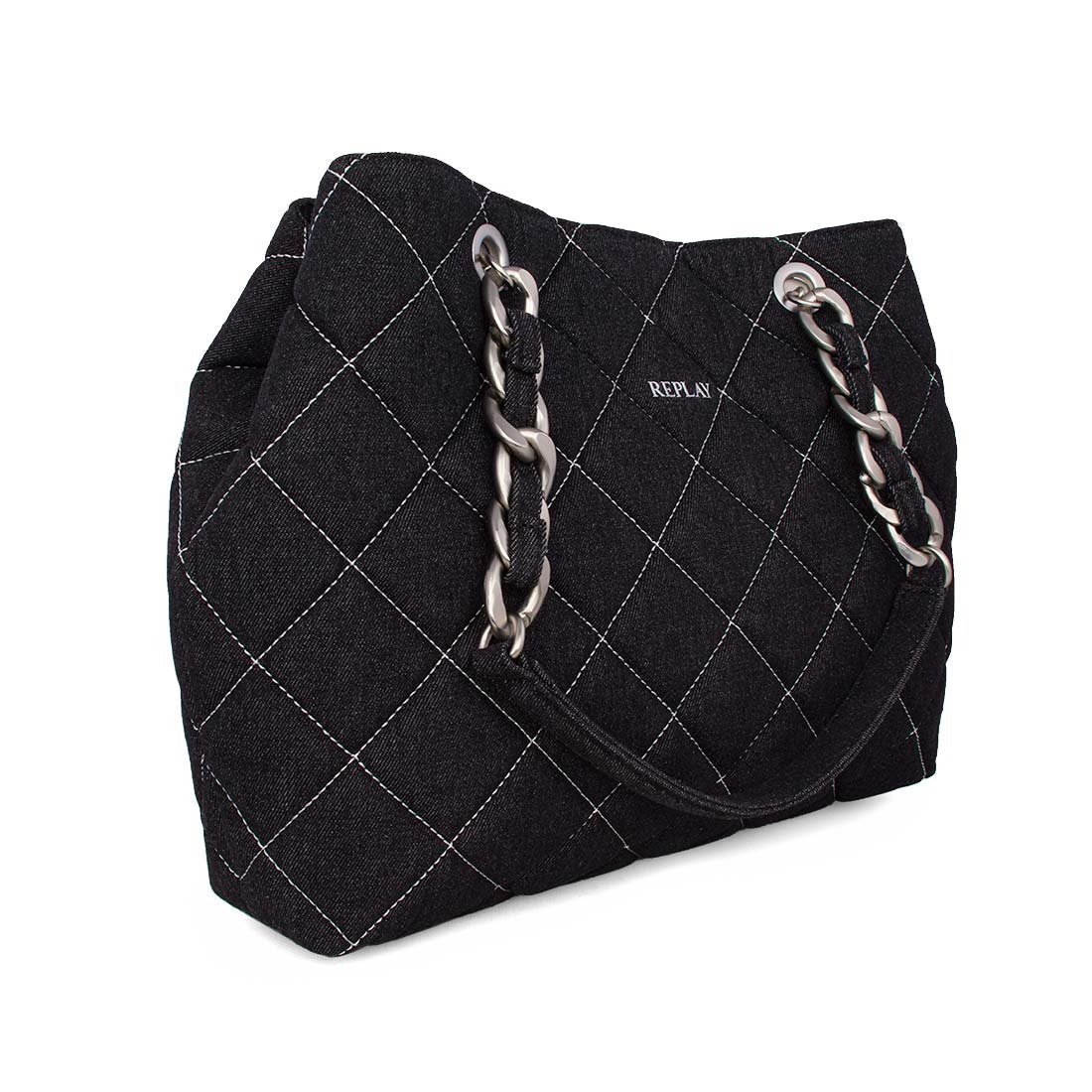 REPLAY ΓΥΝΑΙΚΕΙΑ ΚΑΠΙΤΟΝΕ ΤΣΑΝΤΑ ΧΕΙΡΟΣ FW3565.000.A0013 492 BLACK - Image 2