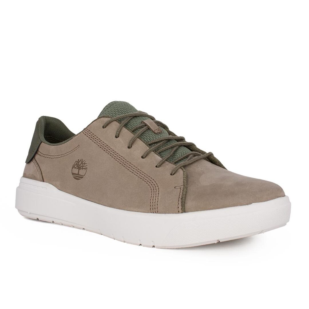 TIMBERLAND ΑΝΔΡΙΚΑ ΔΕΡΜΑΤΙΝΑ SNEAKERS SENECA BAY LOW LACE UP 0A66P9 EO21 LIGHT TAUPE NUBUCK - Image 2