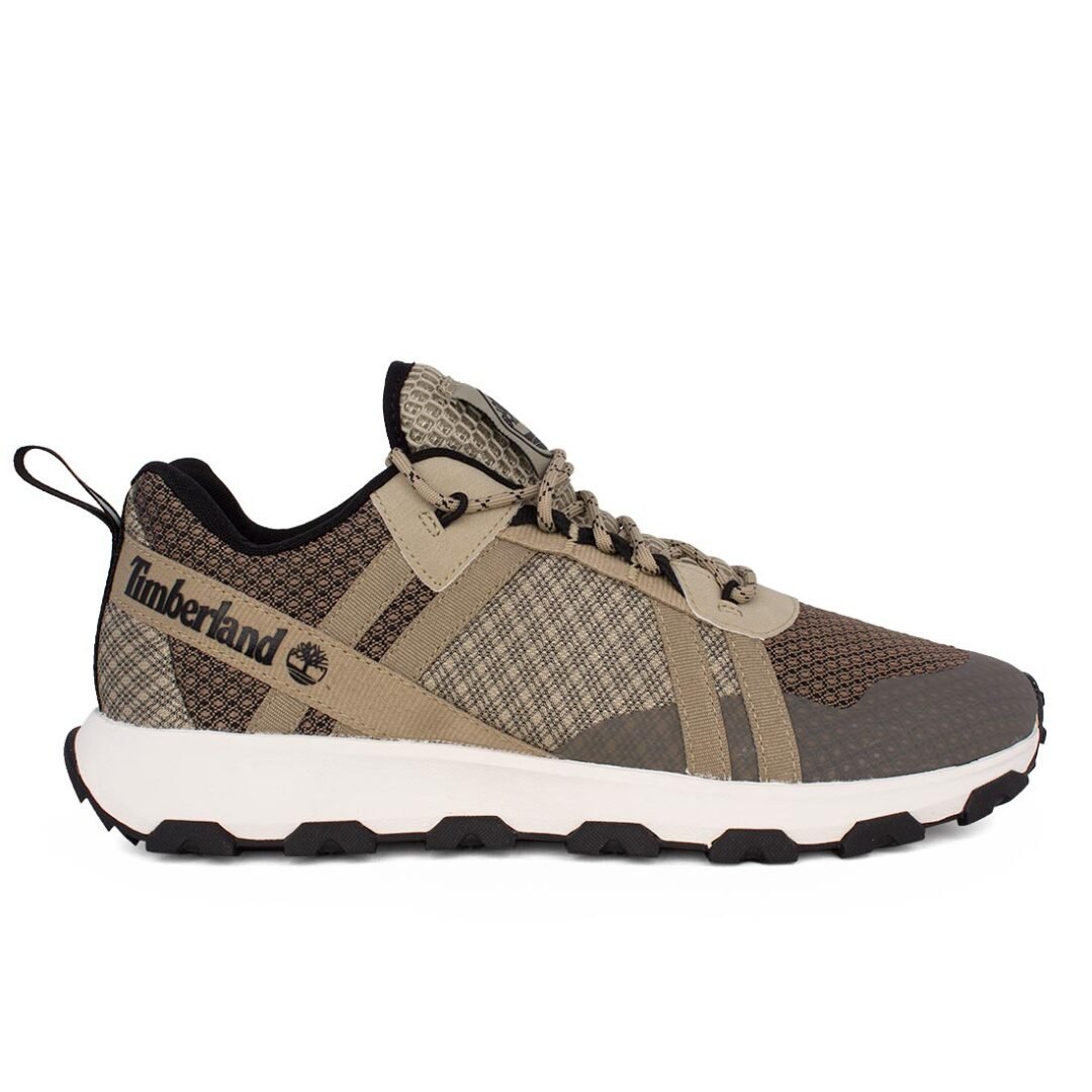 TIMBERLAND ΑΝΔΡΙΚΑ ΔΕΡΜΑΤΙΝΑ SNEAKERS WINSOR TRAIL LOW LACE UP 0A6BES EAB1 LIGHT BROWN MESH