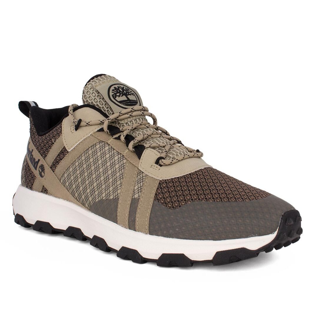 TIMBERLAND ΑΝΔΡΙΚΑ ΔΕΡΜΑΤΙΝΑ SNEAKERS WINSOR TRAIL LOW LACE UP 0A6BES EAB1 LIGHT BROWN MESH - Image 2