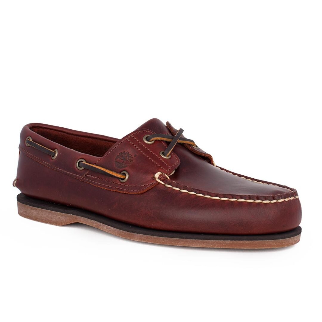 TIMBERLAND ΑΝΔΡΙΚΑ ΔΕΡΜΑΤΙΝΑ BOAT SHOES CLASSIC BOAT 2EYE 025077 214 BROWN/BORDEAUX FULL GRAIN - Image 2