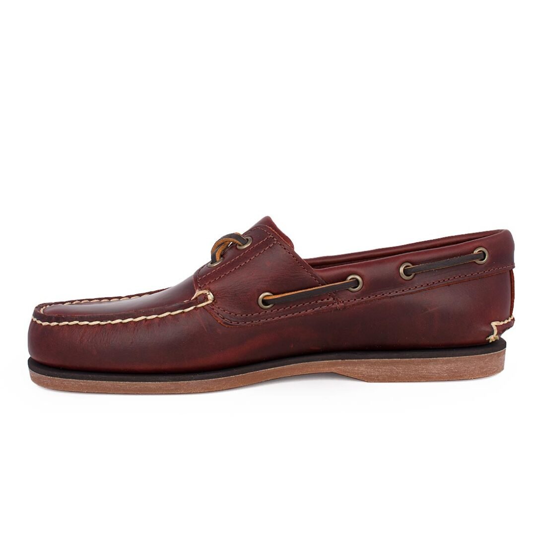 TIMBERLAND ΑΝΔΡΙΚΑ ΔΕΡΜΑΤΙΝΑ BOAT SHOES CLASSIC BOAT 2EYE 025077 214 BROWN/BORDEAUX FULL GRAIN - Image 3