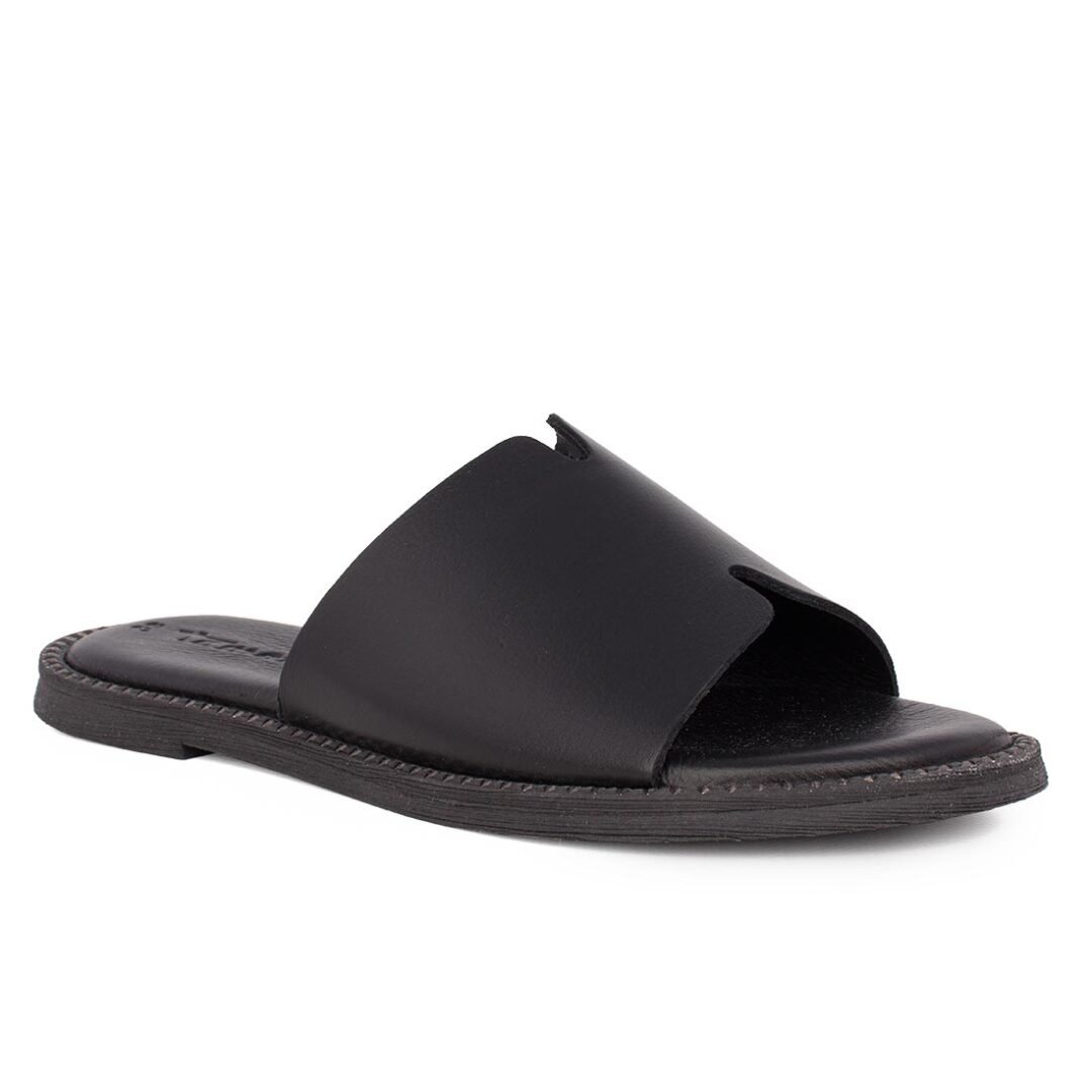 TAMARIS ΓΥΝΑΙΚΕΙΕΣ ΔΕΡΜΑΤΙΝΕΣ FLAT ΠΑΝΤΟΦΛΕΣ 1-27135-42 001 ΜΑΥΡΕΣ - Image 2