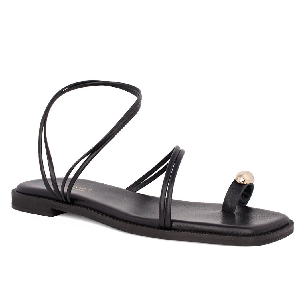KOMIS & KOMIS ΓΥΝΑΙΚΕΙΑ ΔΕΡΜΑΤΙΝΑ FLAT ΠΕΔΙΛΑ B209 BLACK - Image 2