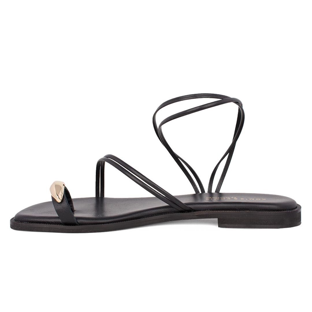 KOMIS & KOMIS ΓΥΝΑΙΚΕΙΑ ΔΕΡΜΑΤΙΝΑ FLAT ΠΕΔΙΛΑ B209 BLACK - Image 3