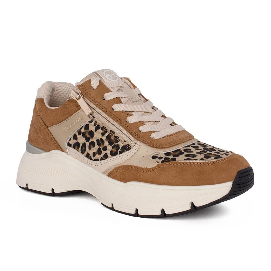 TAMARIS ΓΥΝΑΙΚΕΙΑ ΔΕΡΜΑΤΙΝΑ SNEAKERS 1-23734-42 313 CAMEL COMB - Image 2