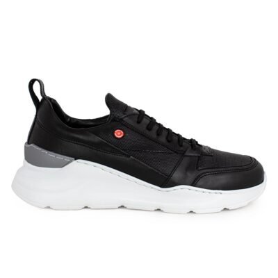 ROBINSON ΑΝΔΡΙΚΑ ΔΕΡΜΑΤΙΝΑ XLight SNEAKERS 71932 ΜΑΥΡΑ
