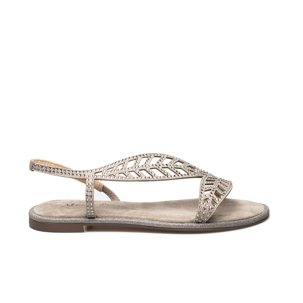 ALMA EN PENA ΓΥΝΑΙΚΕΙΑ ΔΕΡΜΑΤΙΝΑ FLAT ΣΑΝΔΑΛΙΑ V20935 TAUPE SUEDE