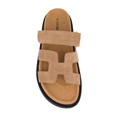 KOMIS & KOMIS ΓΥΝΑΙΚΕΙΕΣ SUEDE FLAT ΠΑΝΤΟΦΛΕΣ B6 CAMEL - Image 5