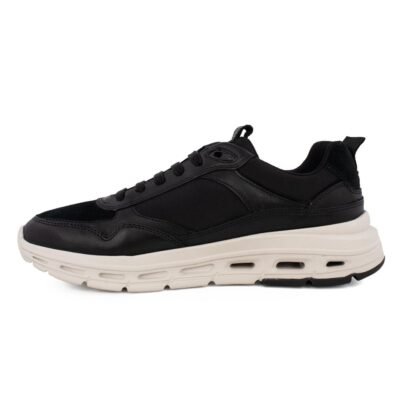 GEOX ΑΝΔΡΙΚΑ ΔΕΡΜΑΤΙΝΑ SNEAKERS U HOVERSTREAM A BLACK - Image 3