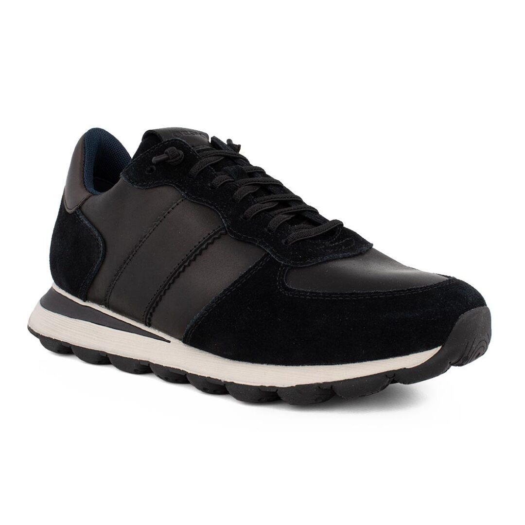 GEOX ΑΝΔΡΙΚΑ ΔΕΡΜΑΤΙΝΑ COMFORT SNEAKERS U SPHERICA VSERIES A BLACK - Image 2