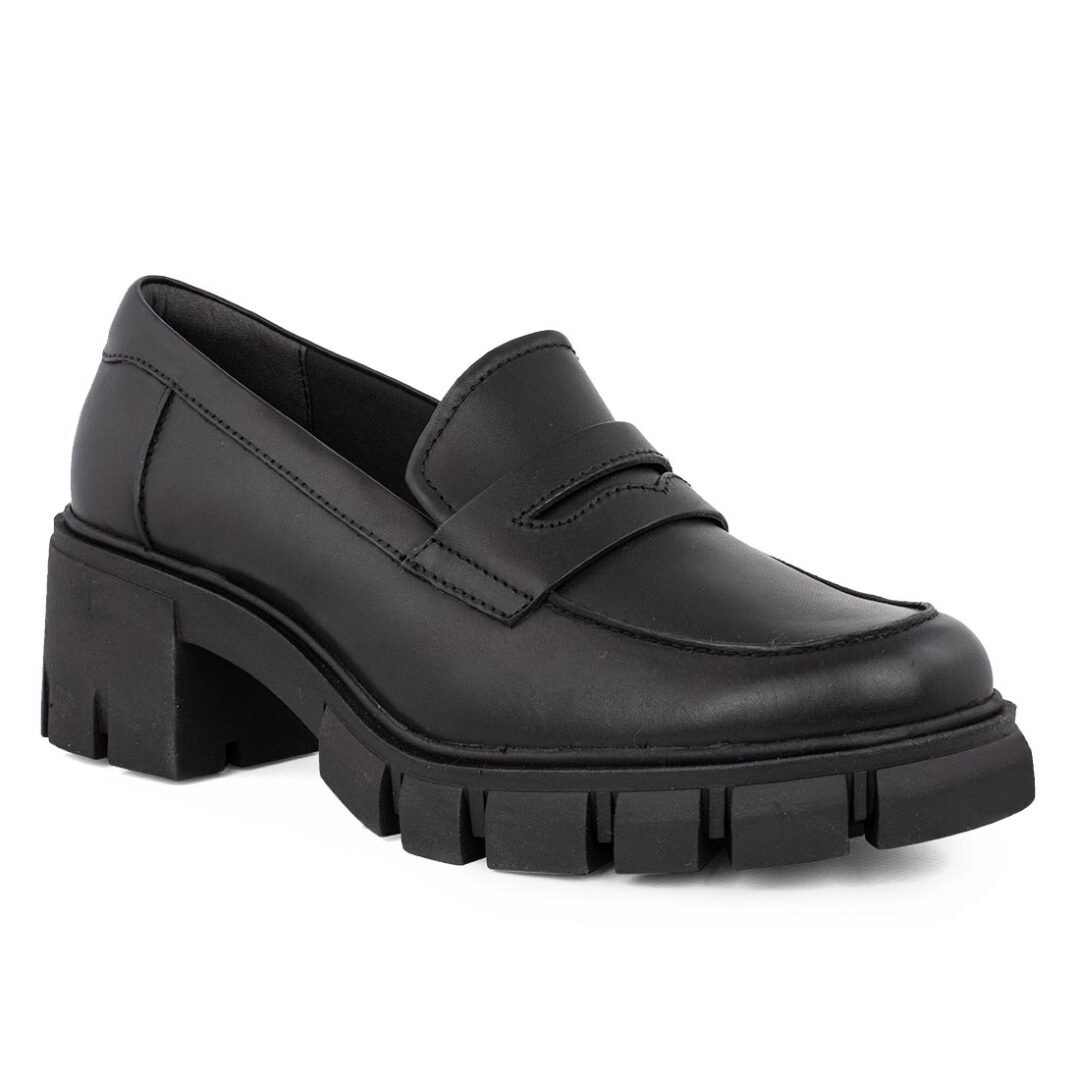 TAMARIS ΓΥΝΑΙΚΕΙΑ ΔΕΡΜΑΤΙΝΑ LOAFERS 1-24439-41 003 BLACK - Image 2