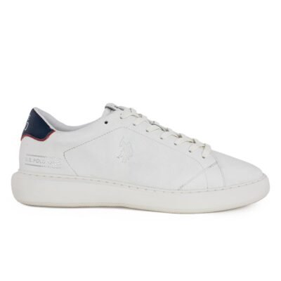 US POLO ΑΝΔΡΙΚΑ ΔΕΡΜΑΤΙΝΑ SNEAKERS CRYME003 ΛΕΥΚΟ
