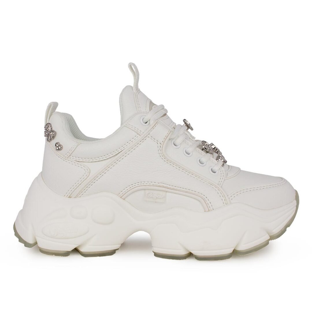 BUFFALO ΓΥΝΑΙΚΕΙΑ SNEAKERS BINARY ICE 3.0 WHITE VEGAN NAPPA