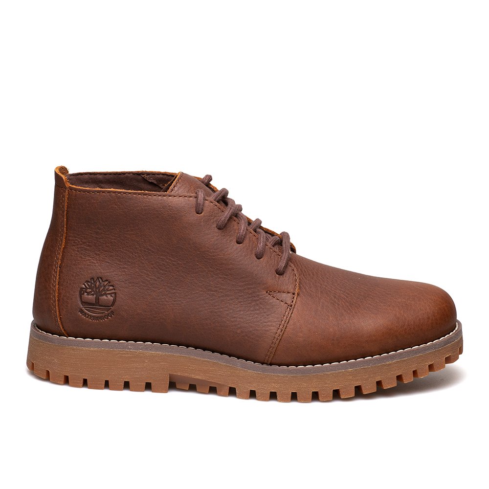 TIMBERLAND ΑΝΔΡΙΚΑ ΔΕΡΜΑΤΙΝΑ ΜΠΟΤΑΚΙΑ JACKSON'S LANDING WATERPROOF CHUKKA 0A2KG2 RUST FULL GRAIN