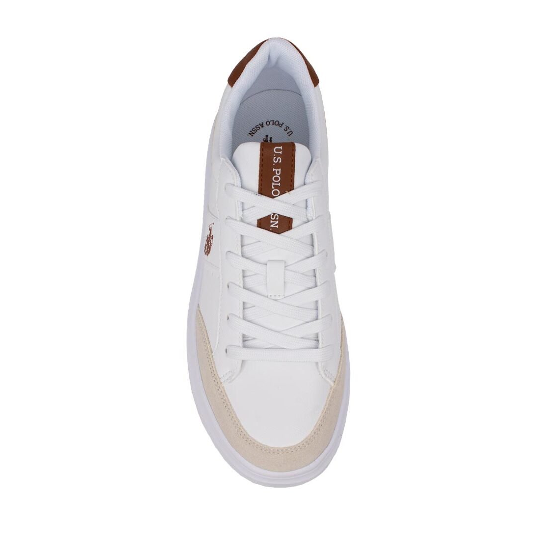 US POLO ΑΝΔΡΙΚΑ SNEAKERS CODY003 WHITE/CUOIO - Image 6