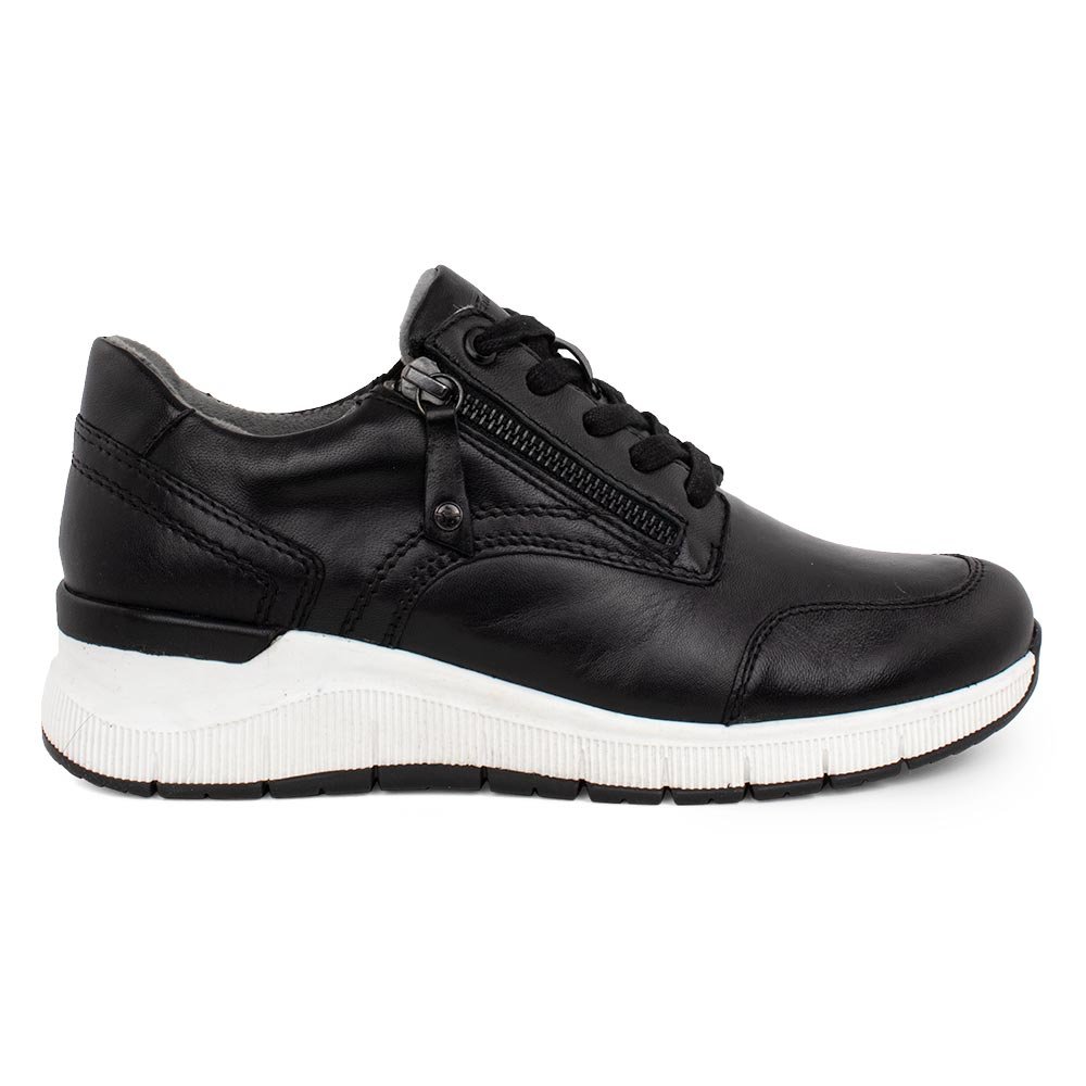 TAMARIS COMFORT ΓΥΝΑΙΚΕΙΑ ΔΕΡΜΑΤΙΝΑ SNEAKERS 8-83702-29 001 ΜΑΥΡΑ