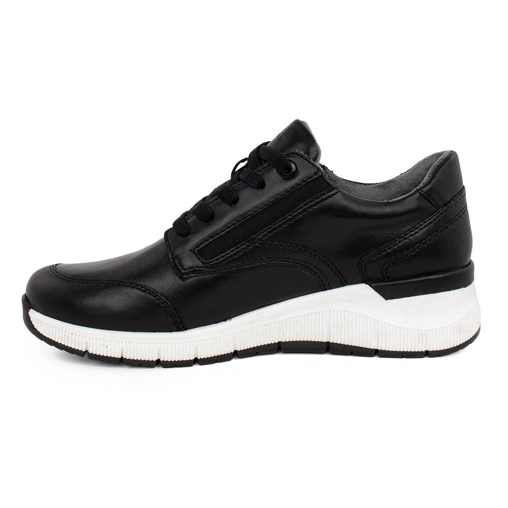 TAMARIS COMFORT ΓΥΝΑΙΚΕΙΑ ΔΕΡΜΑΤΙΝΑ SNEAKERS 8-83702-29 001 ΜΑΥΡΑ - Image 3