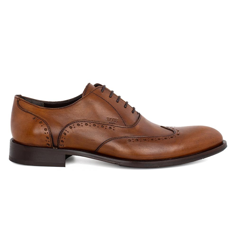 BOSS SHOES ΑΝΔΡΙΚΑ ΚΛΑΣΙΚΑ ΔΕΡΜΑΤΙΝΑ ΠΑΠΟΥΤΣΙΑ S5629 COGNAC AQUA