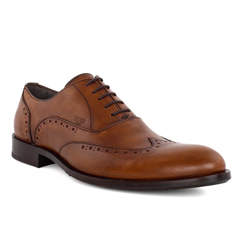 BOSS SHOES ΑΝΔΡΙΚΑ ΚΛΑΣΙΚΑ ΔΕΡΜΑΤΙΝΑ ΠΑΠΟΥΤΣΙΑ S5629 COGNAC AQUA - Image 2