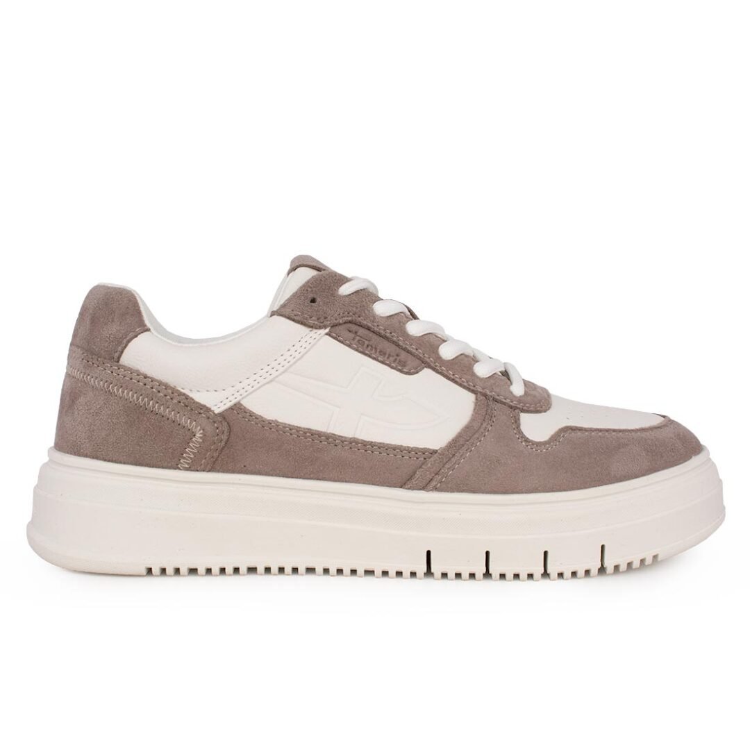 TAMARIS ΓΥΝΑΙΚΕΙΑ ΔΕΡΜΑΤΙΝΑ SNEAKERS 1-23746-43 129 WHITE/GREY