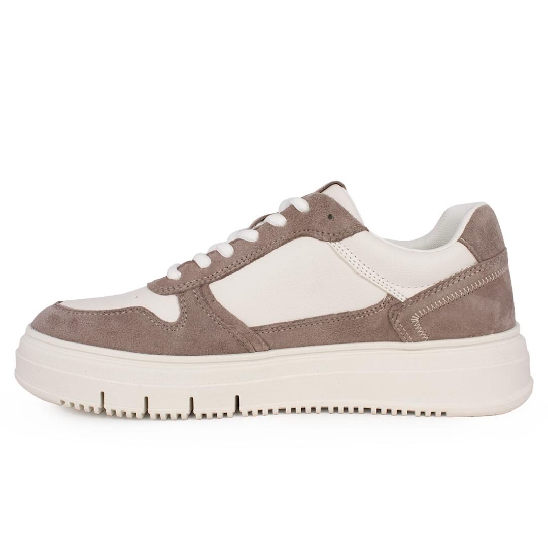 TAMARIS ΓΥΝΑΙΚΕΙΑ ΔΕΡΜΑΤΙΝΑ SNEAKERS 1-23746-43 129 WHITE/GREY - Image 3