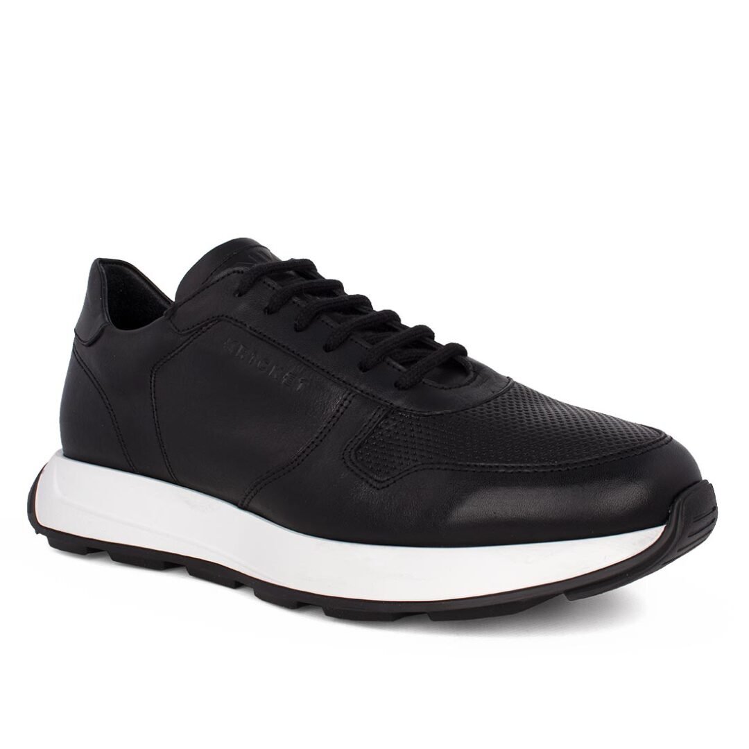 KRICKET ΑΝΔΡΙΚΑ ΔΕΡΜΑΤΙΝΑ EXTRALIGHT SNEAKERS 24K-3023-4 BLACK - Image 2