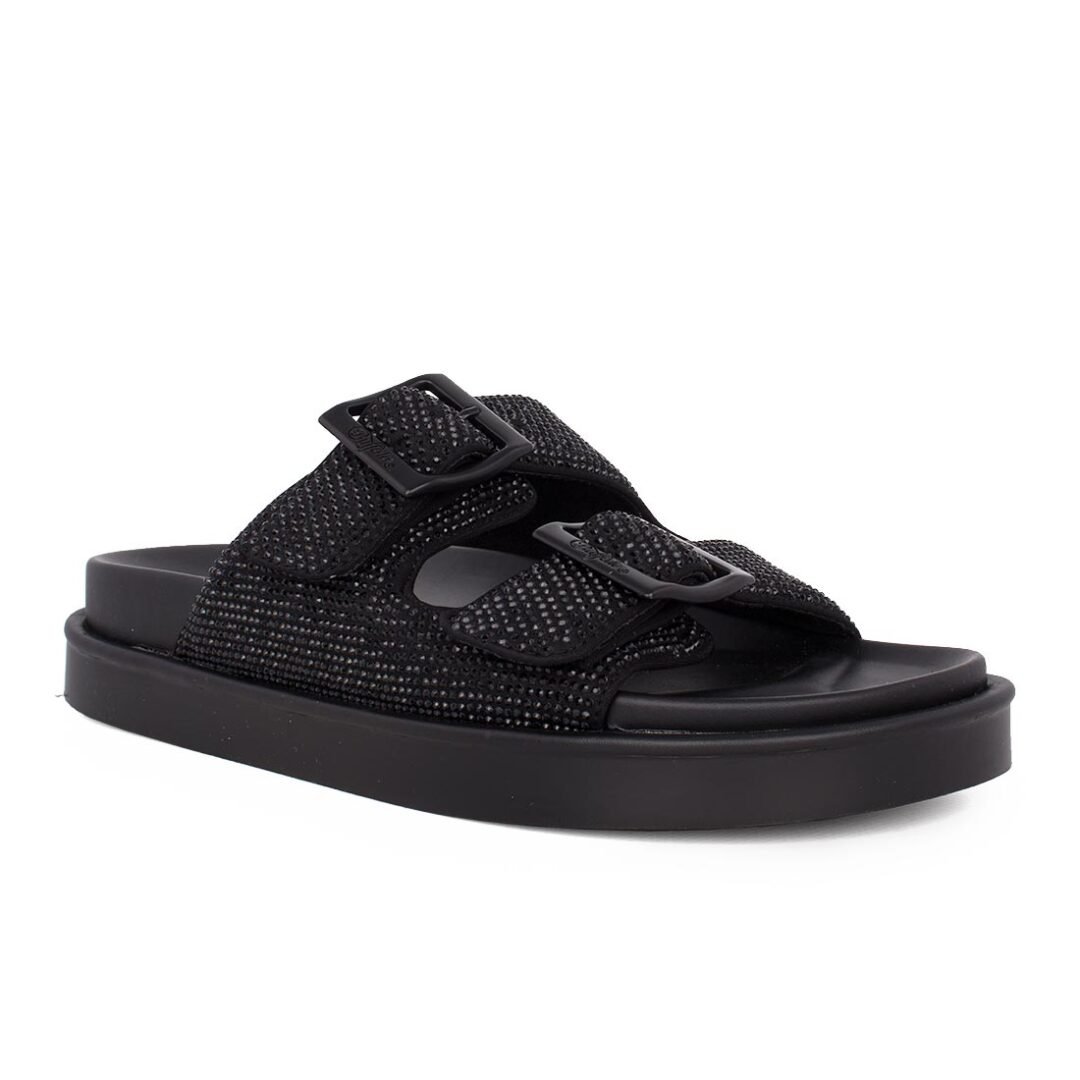 BUFFALO ΓΥΝΑΙΚΕΙΑ SLIDES SOL ARI GLAM BLACK GLITTER - Image 2