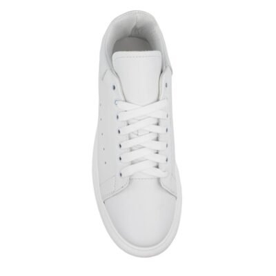 PERLAMODA ΑΝΔΡΙΚΑ ΔΕΡΜΑΤΙΝΑ SNEAKERS REY1K TOTAL WHITE - Image 6