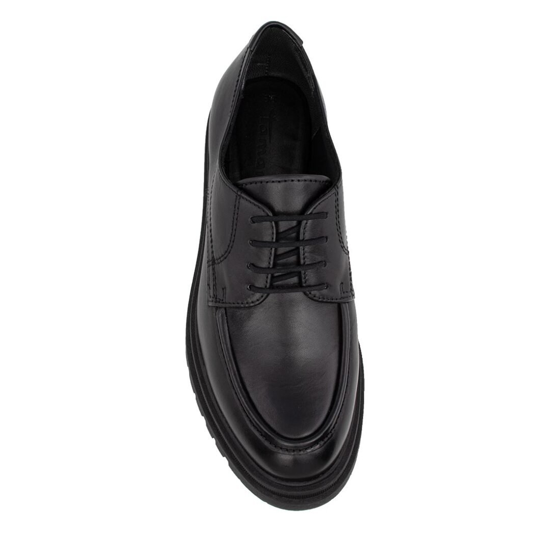 TAMARIS ΓΥΝΑΙΚΕΙΑ ΔΕΡΜΑΤΙΝΑ ΔΕΤΑ OXFORD 1-23301-41 003 ΜΑΥΡΑ - Image 5