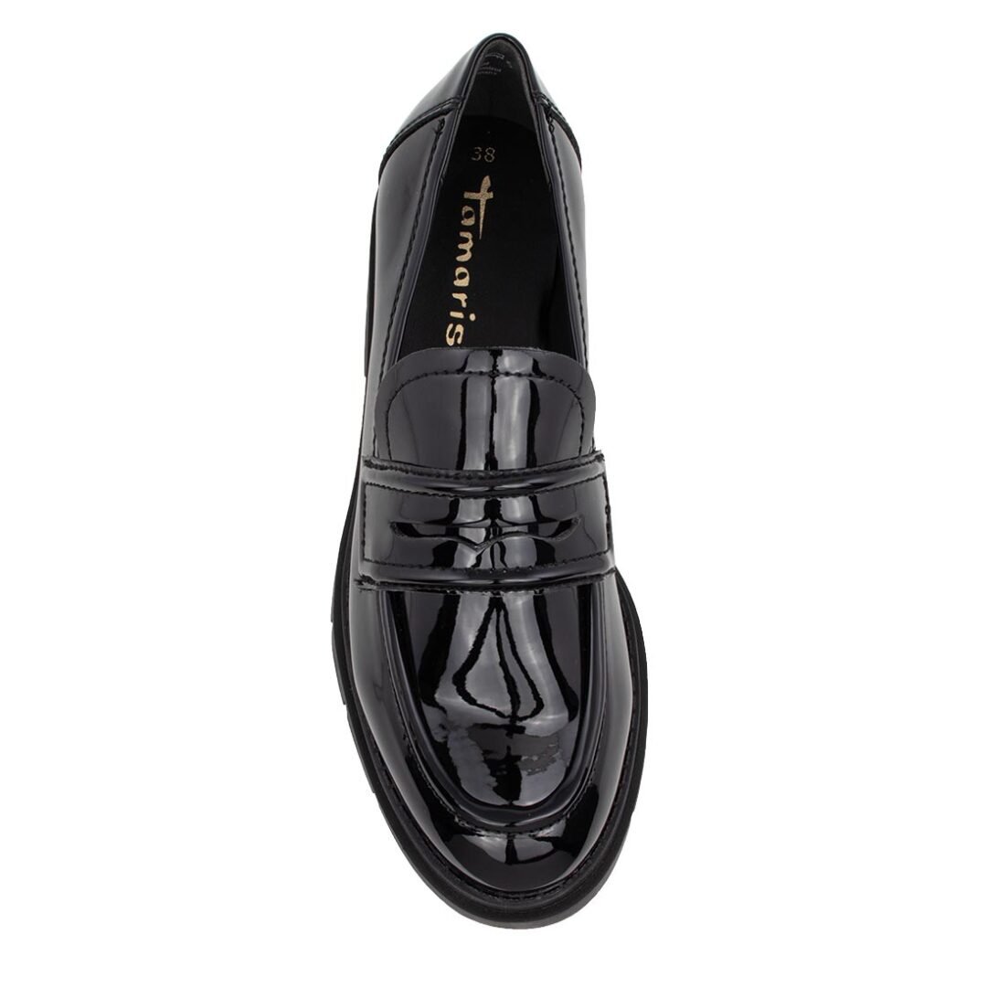 TAMARIS ΓΥΝΑΙΚΕΙΑ LOAFERS 1-24313-41 018 ΜΑΥΡΟ ΛΟΥΣΤΡΙΝΙ - Image 5