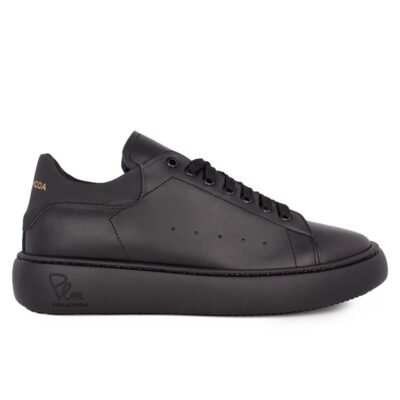 PERLAMODA ΑΝΔΡΙΚΑ ΔΕΡΜΑΤΙΝΑ EXTRALIGHT SNEAKERS REY1TV BLACK