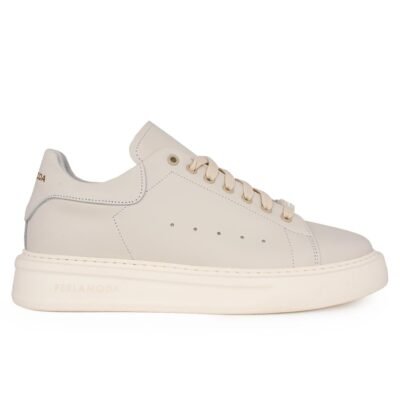 PERLAMODA ΑΝΔΡΙΚΑ ΔΕΡΜΑΤΙΝΑ EXTRALIGHT SNEAKERS REY1TV OFF WHITE