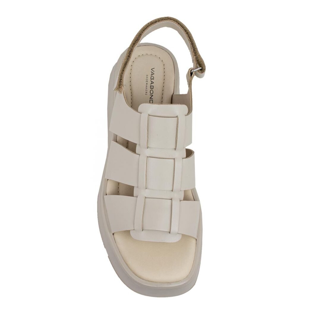 VAGABOND SHOEMAKERS ΓΥΝΑΙΚΕΙΑ ΔΕΡΜΑΤΙΝΑ FLATFORM ΠΕΔΙΛΑ COURTNEY 5334-101-02 OFF WHITE - Image 5