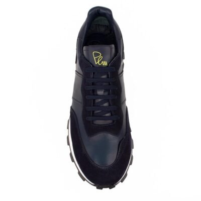PERLAMODA ΑΝΔΡΙΚΑ ΔΕΡΜΑΤΙΝΑ SNEAKERS 0209 NAVY - Image 6