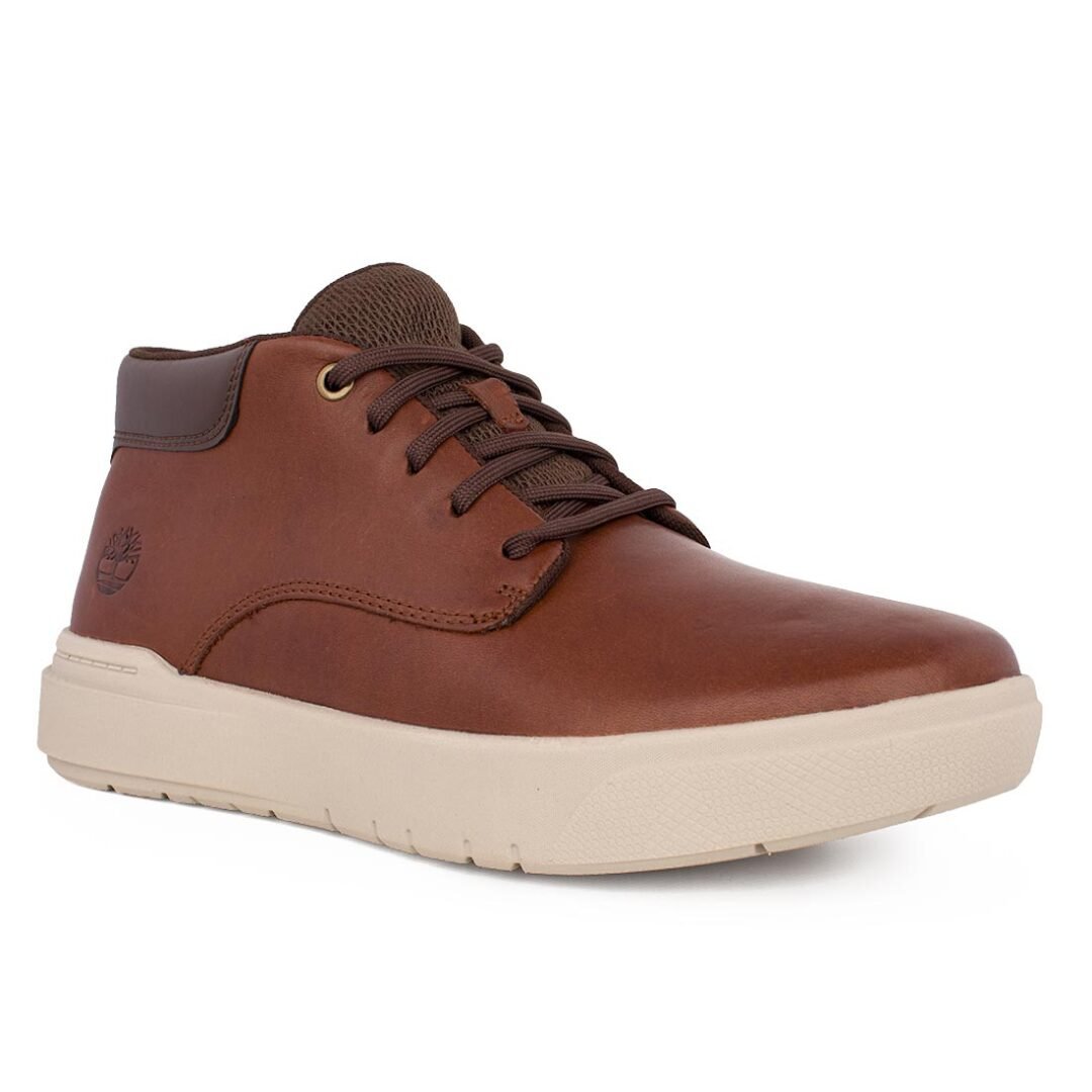 TIMBERLAND ΑΝΔΡΙΚΑ ΔΕΡΜΑΤΙΝΑ ΜΠΟΤΑΚΙΑ SENECA BAY MID LACE SNEAKER CHESTNUT 0A5UVN 201 - Image 2