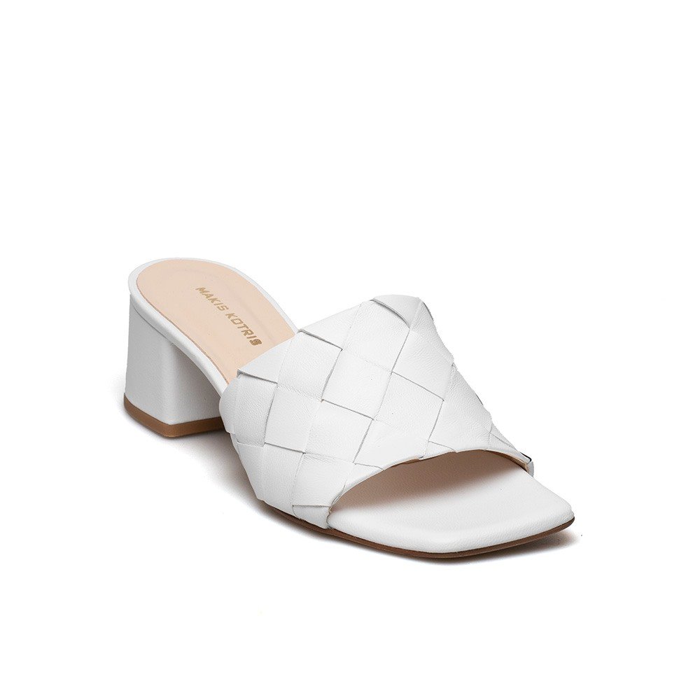 MAKIS KOTRIS ΓΥΝΑΙΚΕΙΑ ΔΕΡΜΑΤΙΝΑ MULES 45-490 ΛΕΥΚΑ - Image 2