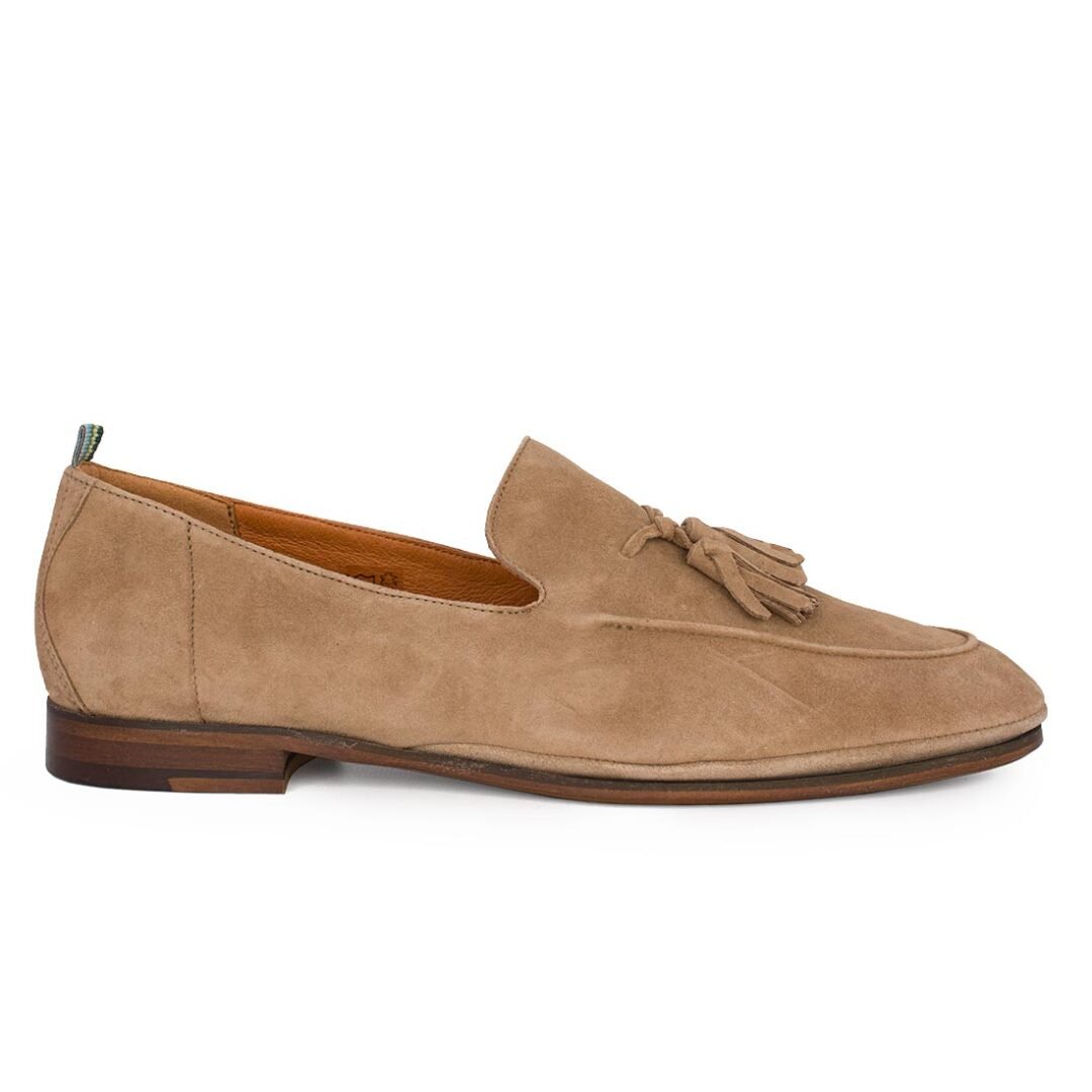 AMBITIOUS ΑΝΔΡΙΚΑ ΔΕΡΜΑΤΙΝΑ LOAFERS STEVI 13428-1590AM TAUPE SUEDE