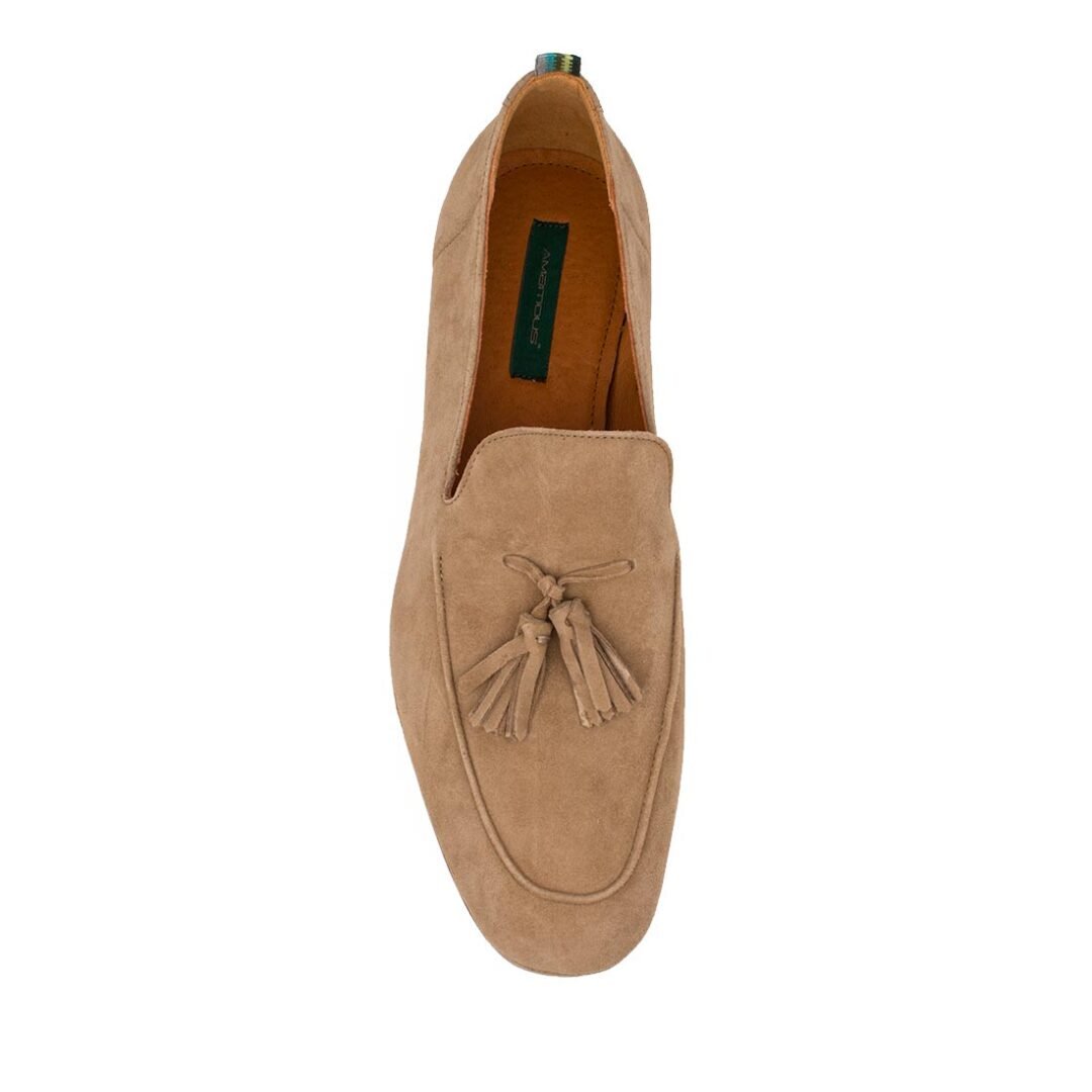 AMBITIOUS ΑΝΔΡΙΚΑ ΔΕΡΜΑΤΙΝΑ LOAFERS STEVI 13428-1590AM TAUPE SUEDE - Image 6
