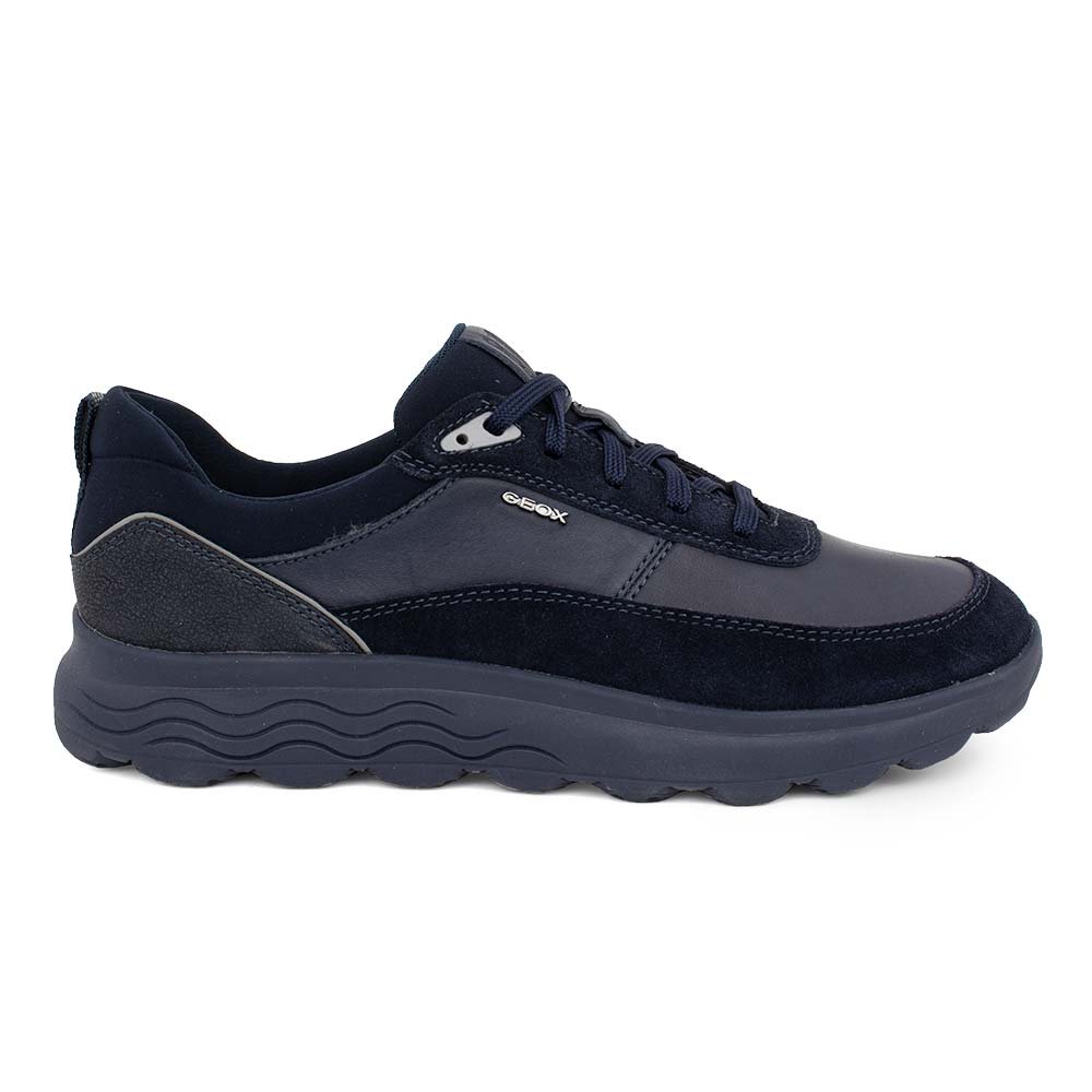 GEOX ΑΝΔΡΙΚΑ ΔΕΡΜΑΤΙΝΑ COMFORT SNEAKERS SPHERICA E ΜΠΛΕ