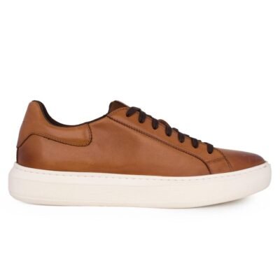 GEOX ΑΝΔΡΙΚΑ ΔΕΡΜΑΤΙΝΑ SNEAKERS U DEIVEN D LIGHT BROWN