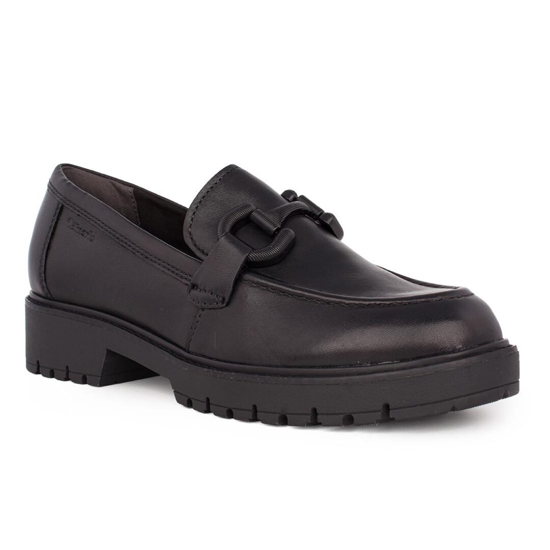 TAMARIS ΓΥΝΑΙΚΕΙΑ ΔΕΡΜΑΤΙΝΑ LOAFERS 1-24723-43 003 BLACK - Image 2