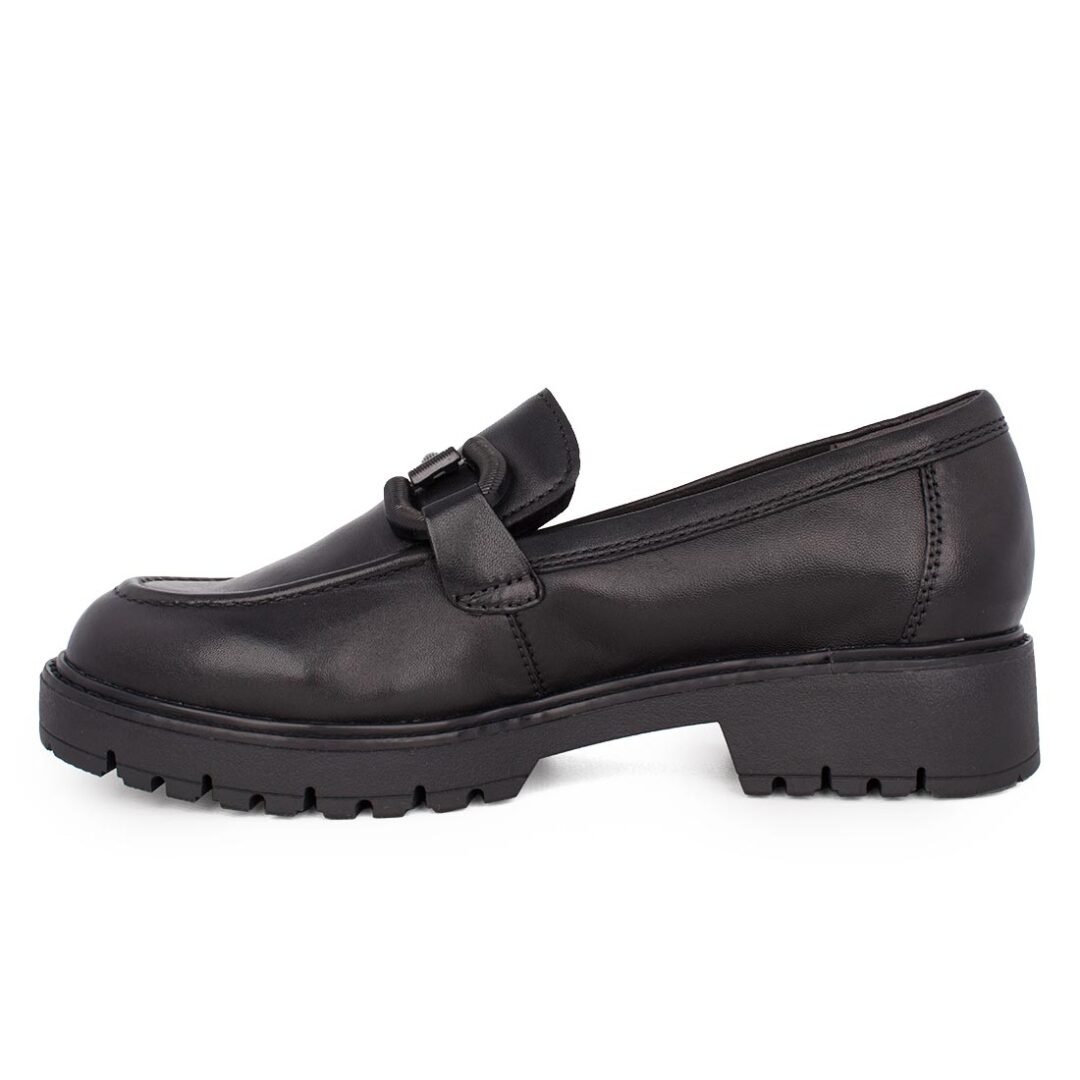 TAMARIS ΓΥΝΑΙΚΕΙΑ ΔΕΡΜΑΤΙΝΑ LOAFERS 1-24723-43 003 BLACK - Image 3