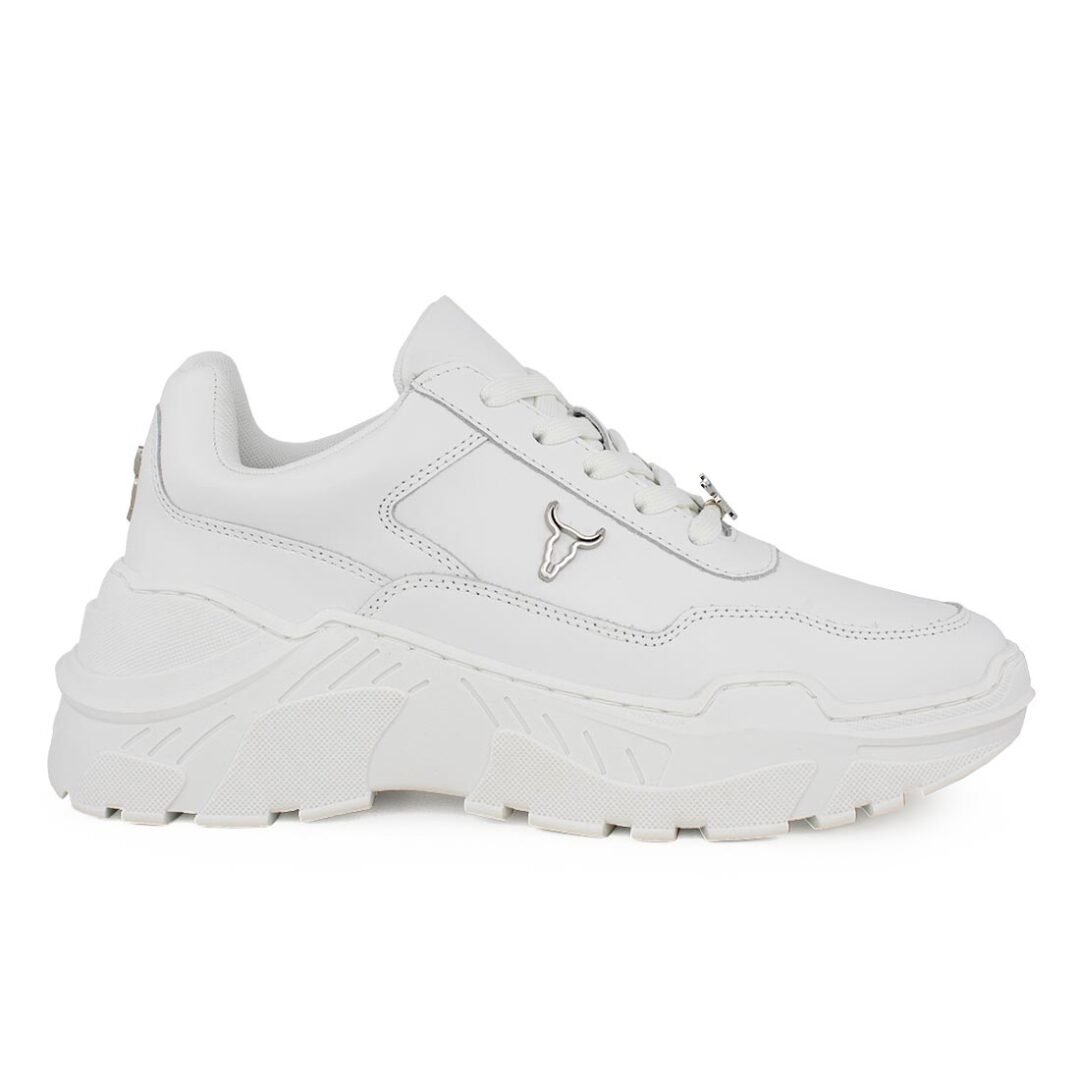 WINDSOR SMITH ΓΥΝΑΙΚΕΙΑ ΔΕΡΜΑΤΙΝΑ SNEAKERS CARTE WHITE