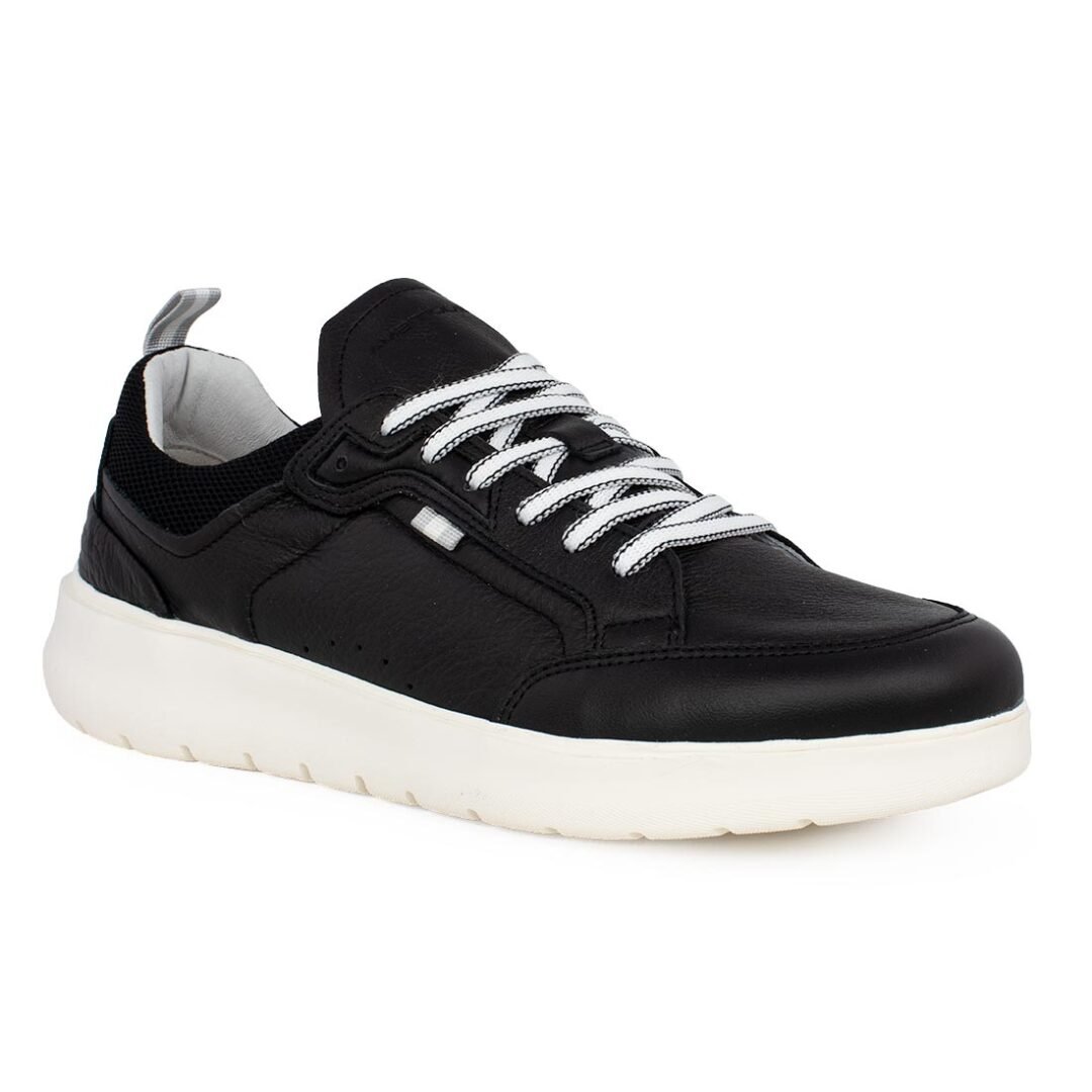 AMBITIOUS ΑΝΔΡΙΚΑ ΔΕΡΜΑΤΙΝΑ XLight COMFORT SNEAKERS 12806-7054AM BLACK - Image 2