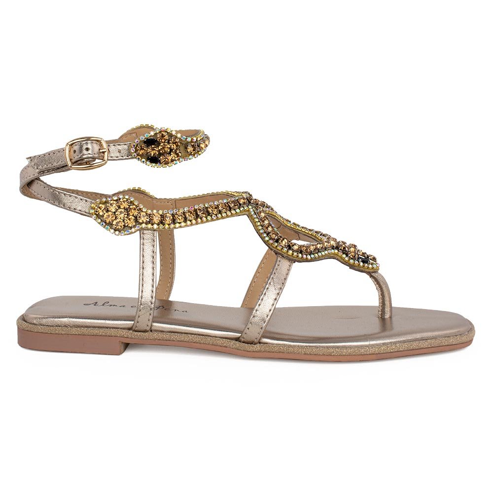 ALMA EN PENA ΓΥΝΑΙΚΕΙΑ FLAT ΣΑΝΔΑΛΙΑ V22457 NAPA BRONZE
